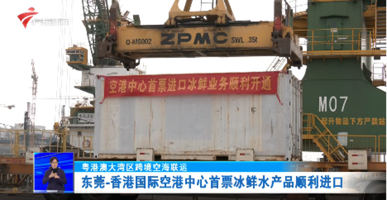 【粤港澳大湾区跨境空海联运】 东莞-香港国际空港中心首票冰鲜水产品顺利进口